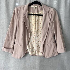 LC Lauren Conrad Blazer 3/4 Sleeve Soft Mauve Blush Pink